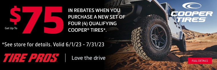 Cooper Rebate | Fort Washington Tire Pros and Auto Center