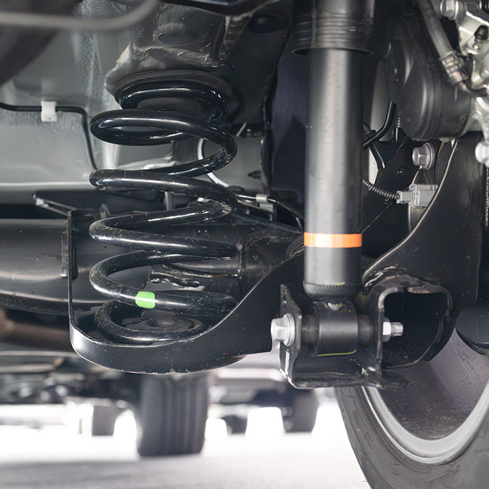 Car suspension and rear drive shaft