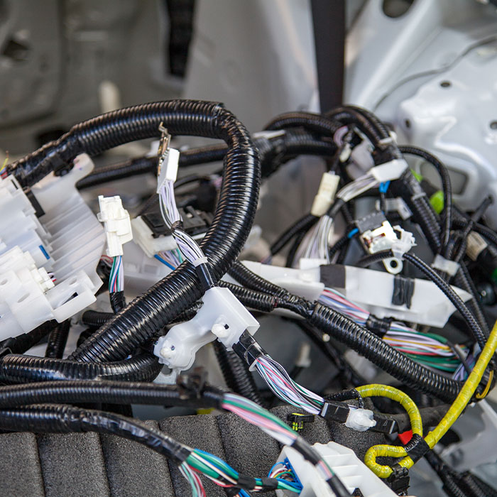 Bundle of insulated automotive wiring